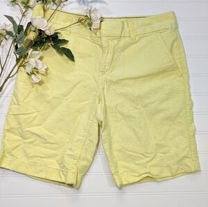 Tommy Hilfiger Preppy Yellow Textured Longer Length Shorts